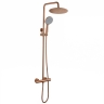 душевая система для душа с термостатом Rea Lungo copper brushed (REA-P6734)