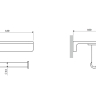 бумагодержатель с полкой Omnires Modern Project matt black (MP60511BL)