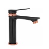 Mezclador de lavabo Rea Viral negro-rosa (REA-B2025)