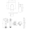 Kit de higiene cromado Omnires Baretti (SYSBABI1XCR)