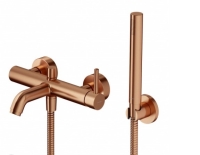 Omnires Y brushed copper bath and shower mixer (Y1231CPB)