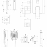 Sistema de ducha empotrado Omnires Parma cromado (SYSPMW01CR)