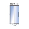 Puerta de ducha Rea Solar 140x195, cristal de seguridad, transparente (REA-K6359)
