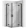 shower cabin Rea Hugo 80x80x200 safety glass, transparent, black (REA-K6600)