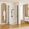 shower cabin Rea Hugo 80x80x200 safety glass, transparent, black (REA-K6600)