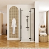 shower cabin Rea Hugo 80x80x200 safety glass, transparent, black (REA-K6600)