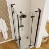 shower cabin Rea Hugo 80x80x200 safety glass, transparent, black (REA-K6600)