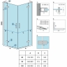 shower cabin Rea Hugo 80x80x200 safety glass, transparent, black (REA-K6600)