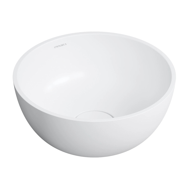 умывальник Omnires Shell 35 cm matt white (SHELL350UNBM)