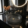 умывальник Rea Mirella Black 49,5x38 глянцевый, черный (REA-U3524)