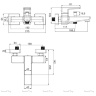 Omnires Parma chrome bath mixer (PM7430CR)