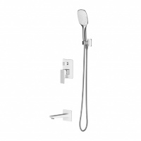 Mezclador empotrado para baño y ducha Omnires Parma cromo/blanco (SYSPMW01CRB)