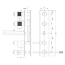 Mezclador de bañera empotrado Omnires Contour, oro cepillado (CT8037/1GLB)