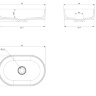 washbasin Omnires Ovo 55x36 coral (OVOUNCO)