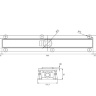Omnires Lowfix shower drain under tiles, 70 cm (LOWFIX70TSL)