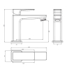 Omnires Parma nickel washbasin mixer (PM7410IN)