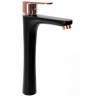 washbasin mixer Rea Mild rose gold/black, high (REA-B4808)