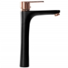 washbasin mixer Rea Mild rose gold/black, high (REA-B4808)