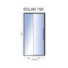 shower door Rea Solar 150x195 safety glass, transparent (REA-K6360)