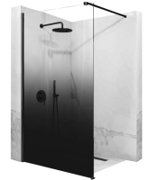 Mampara de ducha Rea Aero Ombre 110x195 cristal de seguridad, negro (REA-K2461)