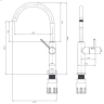 Kitchen faucet Omnires Tula black (TL6050BL)