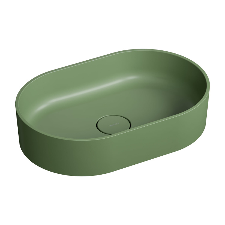 washbasin Omnires Ovo 55x36 olive (OVOUNOL)