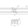 Omnires Lowfix shower drain under tiles, 100 cm (LOWFIX100TSL)