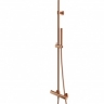 Sistema de ducha con termostato Omnires Y cobre cepillado (Y1244SUCPB)