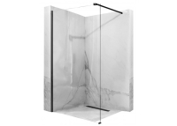 Mampara de ducha Rea Aero N 80x195 negra, cristal de seguridad, transparente (REA-K7580)