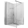 Mampara de ducha Rea Aero N 80x195 negra, cristal de seguridad, transparente (REA-K7580)
