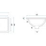 washbasin Rea Diana 38,5x52 white (REA-U6654)