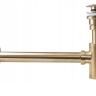 Sifón de lavabo Rea, con tapón clic-clac, oro cepillado (REA-A8586)