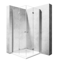 Cabina de ducha Rea Fold N2 Set 80x80 cristal de seguridad, transparente (REA-K9990)