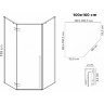 Cabina de ducha Rea Diamond 100x100 cristal de seguridad, transparente (REA-K5623)