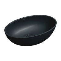 умывальник Omnires Shell 50х32 matt black lava (SHELL500UNBLV)