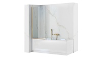 Cortina de ducha Rea Elegant 80x140 cristal transparente dorado (REA-W5601)