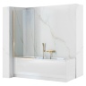 shower curtain Rea Elegant 80x140 gold transparent glass (REA-W5601)