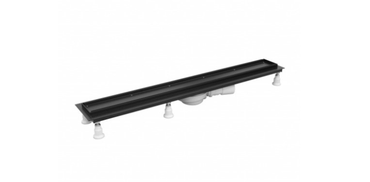 Omnires Lowfix shower drain under tile, 60 cm, black (LOWFIX60TBL)