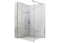 Mampara de ducha Rea Aero N 80x195 dorado, cristal de seguridad, transparente (REA-K8439)