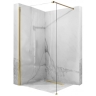 Mampara de ducha Rea Aero N 80x195 dorado, cristal de seguridad, transparente (REA-K8439)