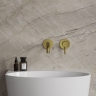 Mezclador de lavabo empotrado Omnires Y de latón cepillado (Y1215HBSB)