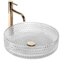 Lavabo Rea Cristal 39x39 transparente (REA-U8881)