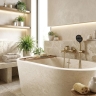 смеситель для ванны и душа Rea Vision brushed gold (REA-B6737)