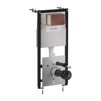 инсталляция Omnires Flush Set ECO, панель смыва STEEL-R45, brushed antique copper (STFWCECO1R45-RORB)