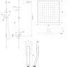 shower set Omnires Nevada black mat (SYSNEVADABL)