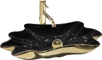 Lavabo Rea Infinity 62x33 negro/dorado (REA-U3402)