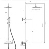 shower system with thermostat Omnires Y gold brushed (Y1244SUGLB)