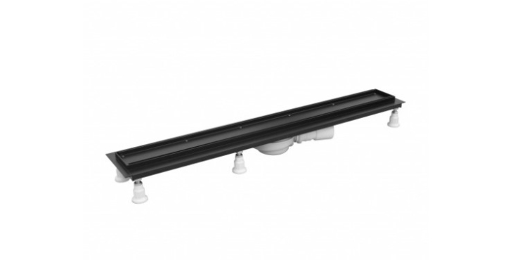 Omnires Lowfix shower drain under tile, 70 cm, black (LOWFIX70TBL)