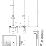 Sistema de ducha con termostato Omnires Y cromado (SYSY11/N/6CR)