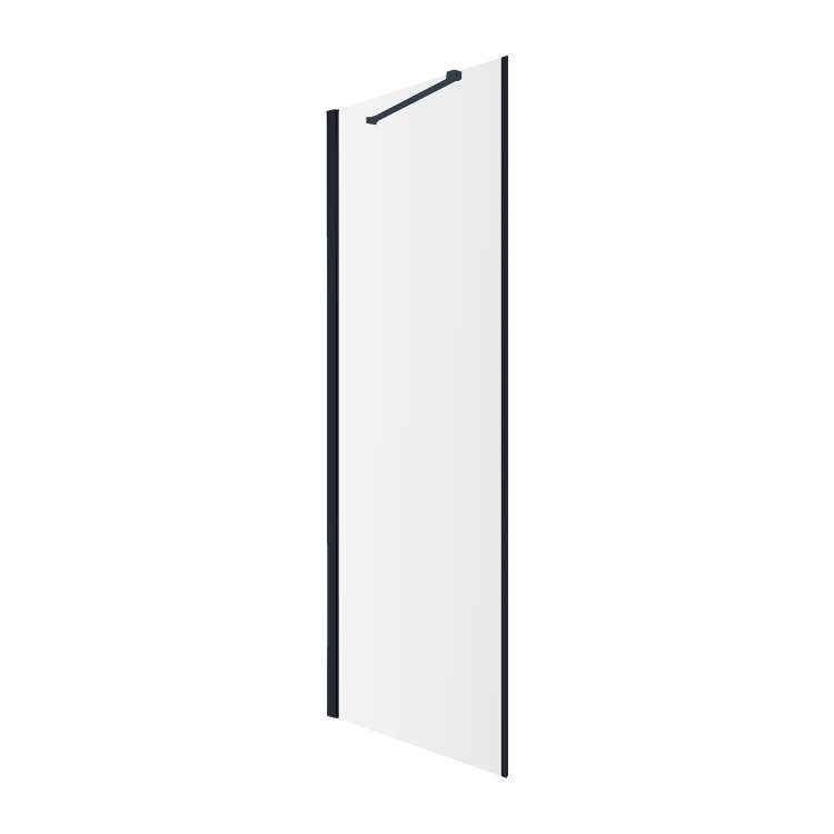 shower wall Omnires Manhattan 80x195 cm safety glass black (ADR80XBLTR)